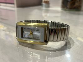 AB 1.- !Elegante Damenuhr Quartz, Gold/Silber - Top Zustand!