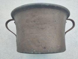 Antiker Kupfertopf mit Griffen - Ø 29 cm, Vintage Topf