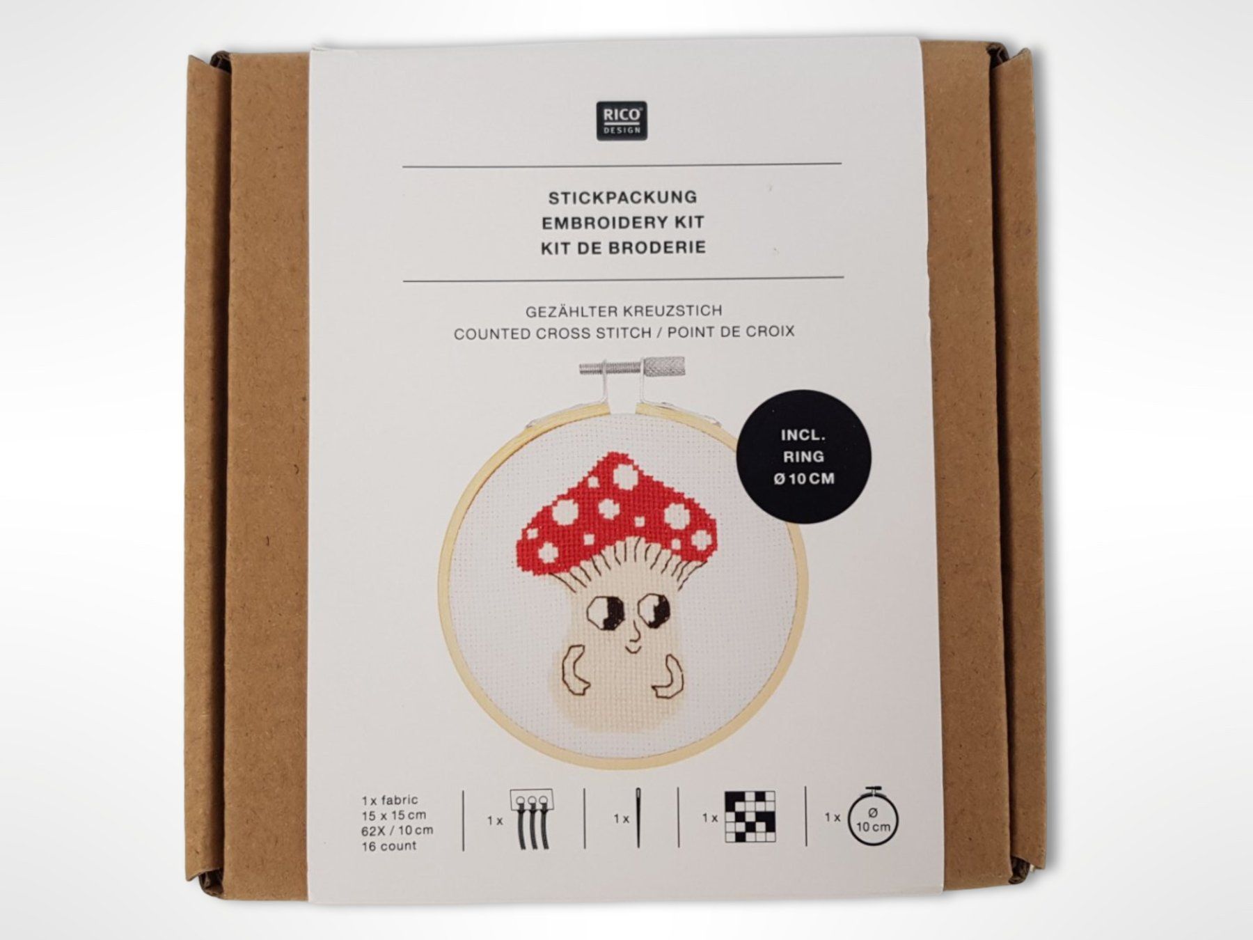 Kit bricolage: RICO DESIGN Stickpackung kleiner Pilz – Nuovo (secondo la descrizione) da Suhr venduto da Restwert_Suhr 3