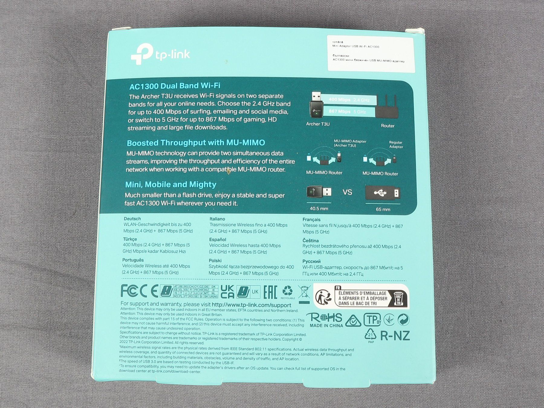 TP-Link Laufwerke & Adapter: TP-LINK Ac 1300 Mini Wireless Mu-Mimo Usb Adapter – Neu (gemäss Beschreibung) aus Steinen von Restwert_Steinen 1