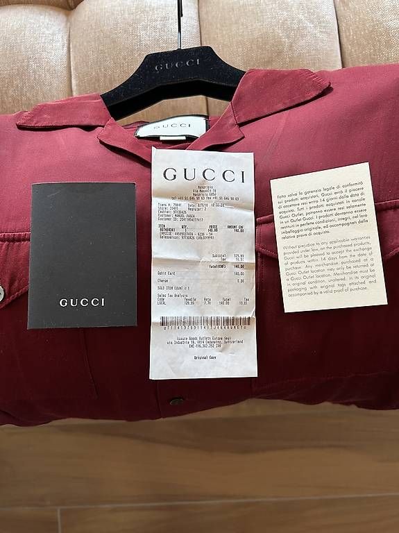 Chemises: Camicia Gucci uomo bordeaux  – D'occasion à Stabio par Manuelpasca 4