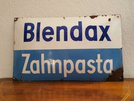 Altes Emailschild Blendax Zahnpasta Emaille Schild Vintage