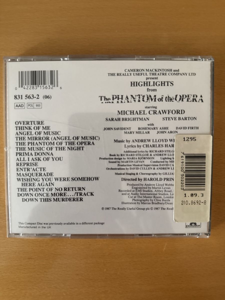 CD: CD Highlights from The Phantom of the Opera – Usato da Bern venduto da Spomme 1