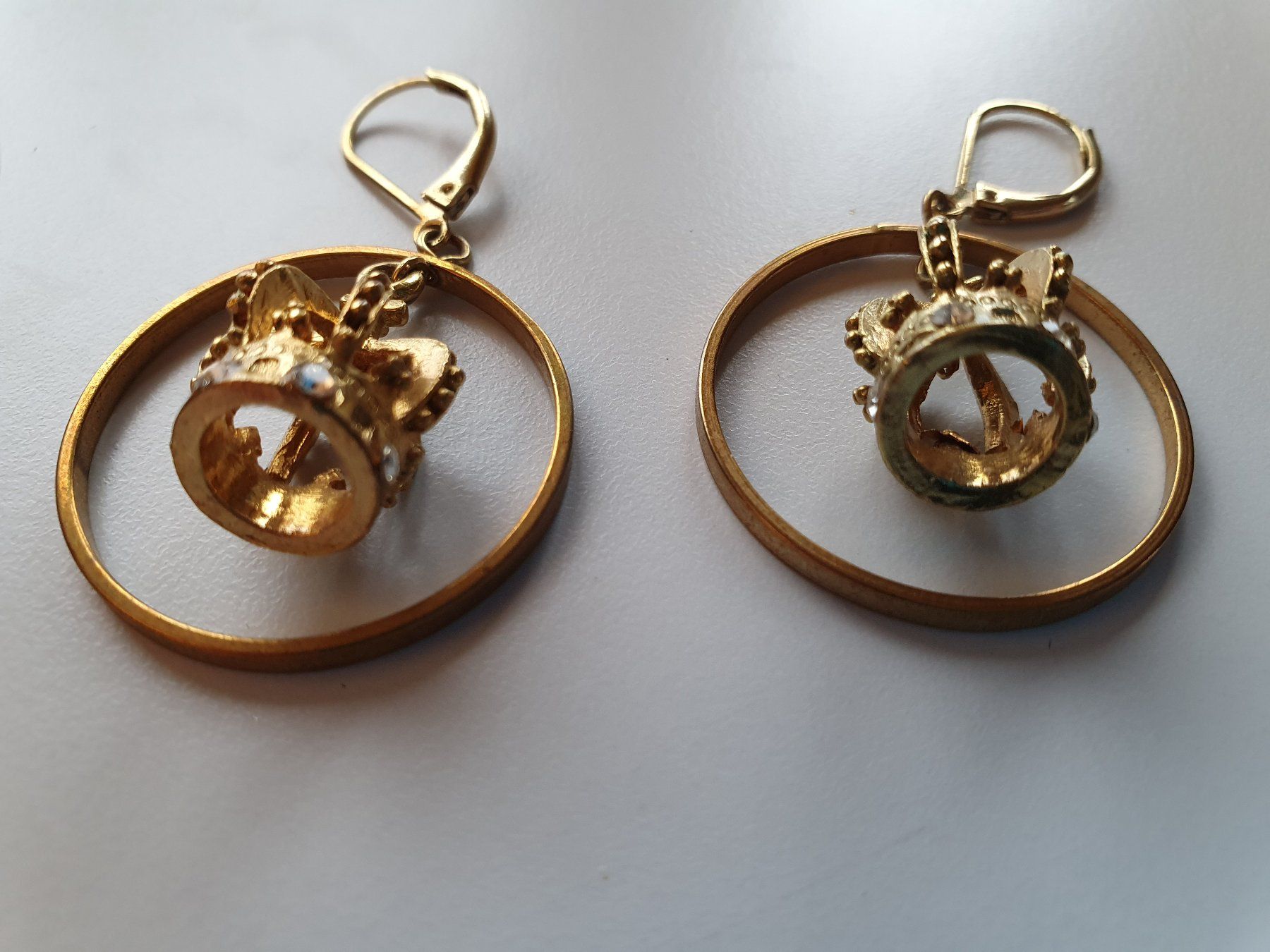 Orecchini pendenti & Orecchini a lobo: grosse Creolen gold, Krone, Modeschmuck – Usato da Heinrichswil venduto da sabi2809 1