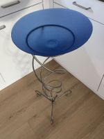 Pflanzenständer Metall mit blauer Schale