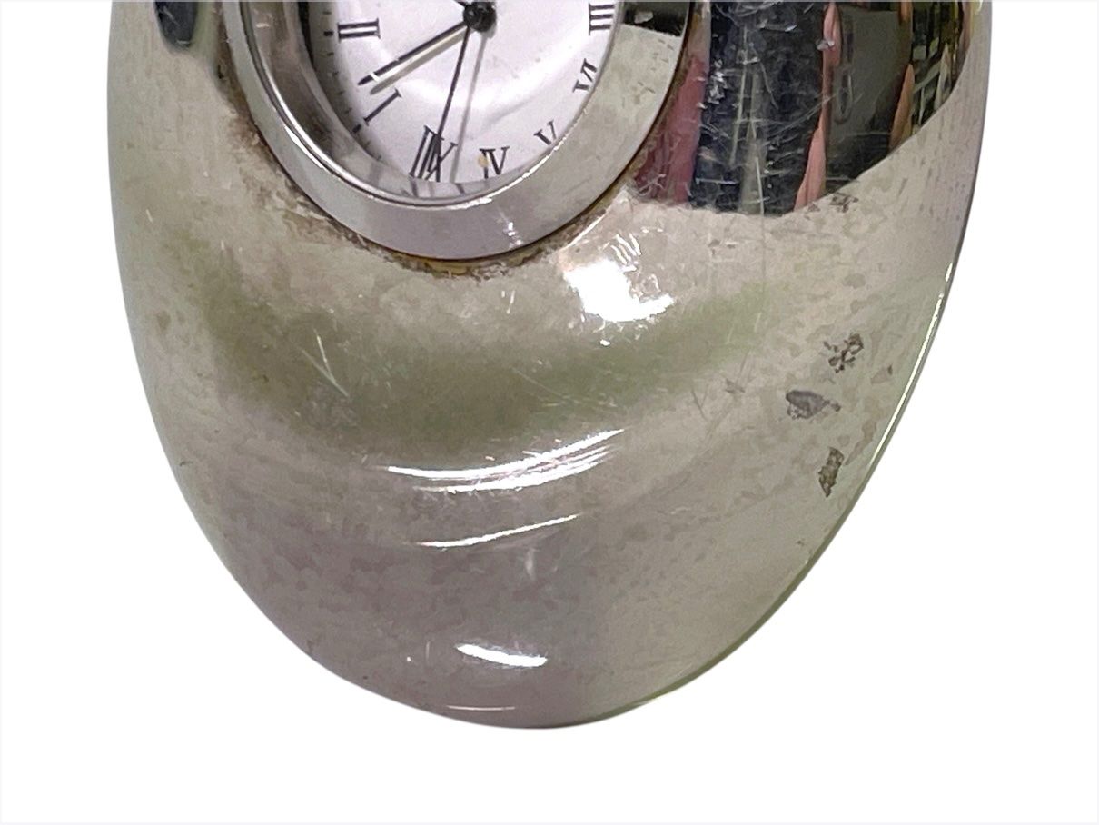 Orologi da terra & Orologi da parete: Quartz Tischuhr in Eiform silberfarben - Defekt – Usato da Luzern venduto da woti-shop 8