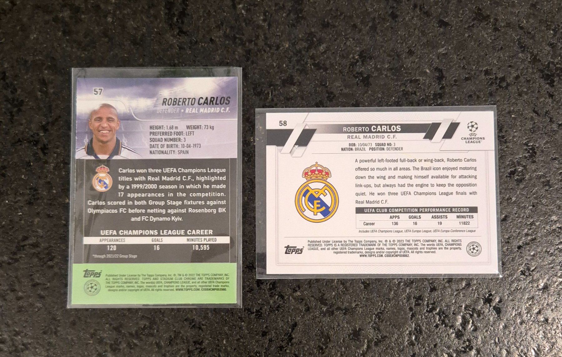 Topps Carte collezionabili: Roberto Carlos - Real Madrid - Topps – Nuovo (secondo la descrizione) da Burg AG venduto da Danoe 1