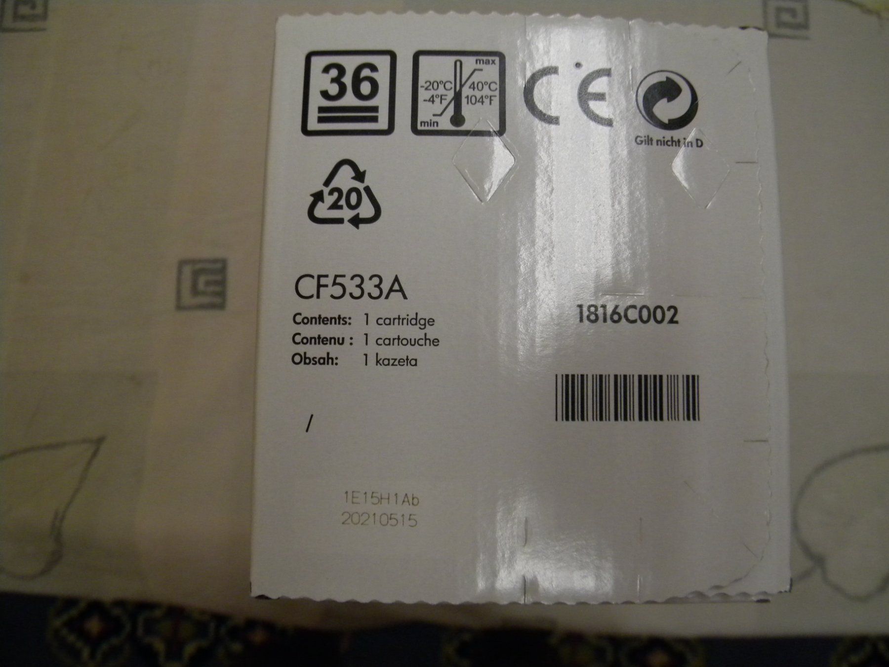Hewlett Packard Cartouches & Toner: CF533A  205A – Neuf avec emballage d'origine à Bühler par Wini100 2