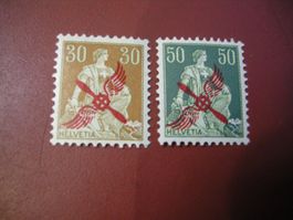 1919/20 FLUGPOST, F1 30 Rp, F2 50 Rp, POSTFRISCH