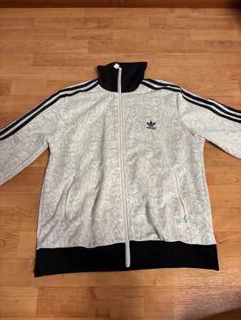 Adidas Firebirdjacke weiss schwarz Schlangenmuster Grösse M