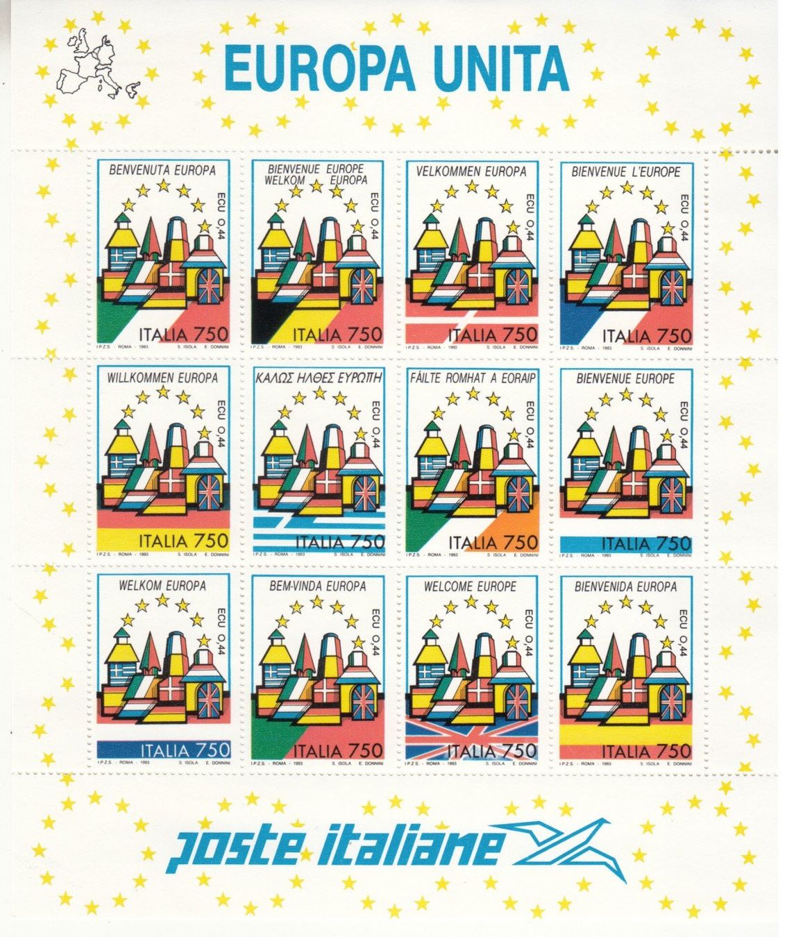Tous les timbres: Italien 1993 postfrisch – D'occasion à Bürglen TG par StampGraf 1