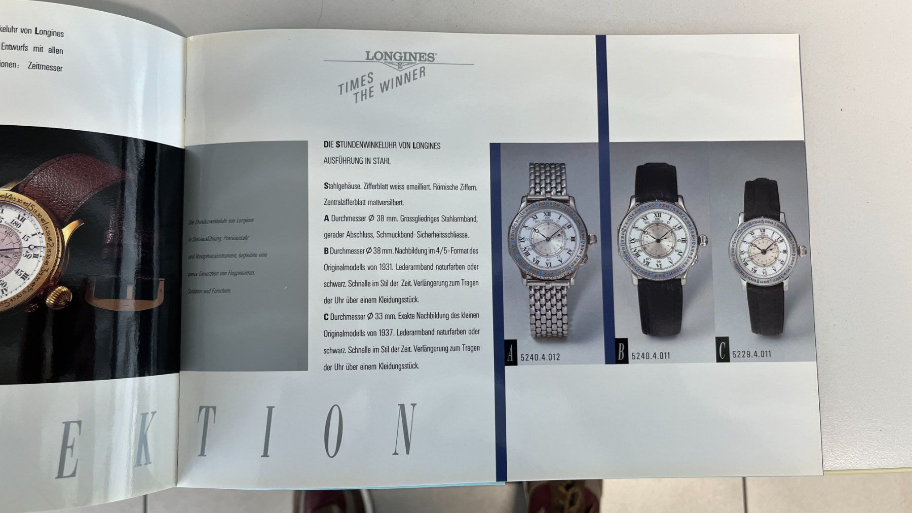 Longines Documenti: Prospekt & Preisliste 1990 Longines Lindbergh – Nuovo (secondo la descrizione) da Niederbipp venduto da Wcobra 2