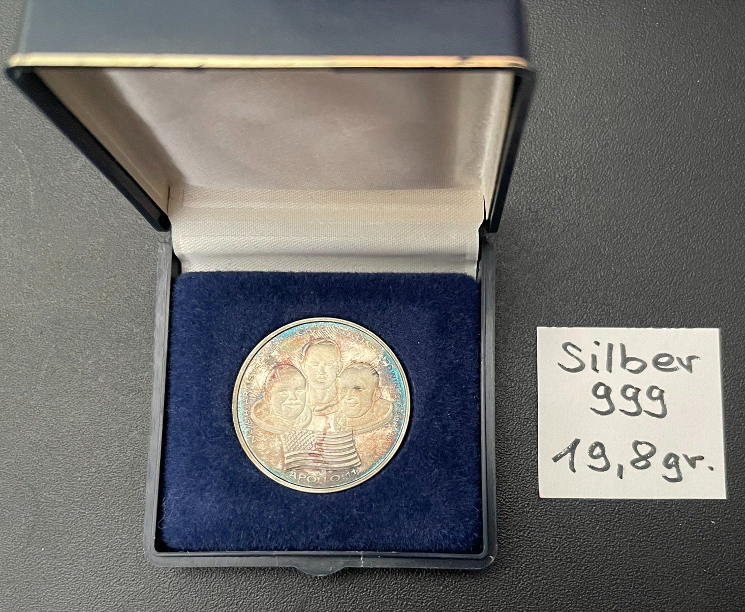 Alle Münzen: APOLLO 11 Silber Gedenkmünze – Gebraucht aus Frenkendorf von Yard-Sale-2000