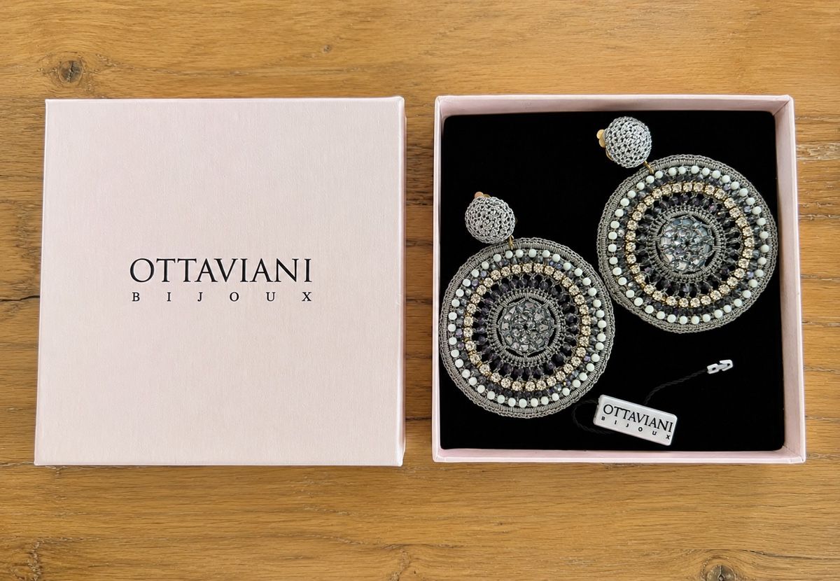 Orecchini pendenti & Orecchini a lobo: Ottaviani Bijoux Statement-Ohrringe mit Clips – Neu – Nuovo e nell'imballaggio originale da Siebnen venduto da Alessandra019
