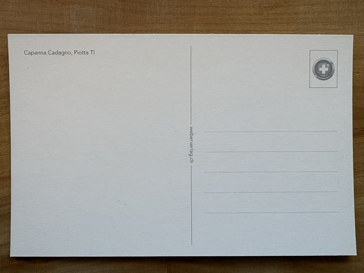 Ansichtskarten: AK von Capanna Cadagno Piotta – Neu (gemäss Beschreibung) aus Rümlang von Kartenpost1 1
