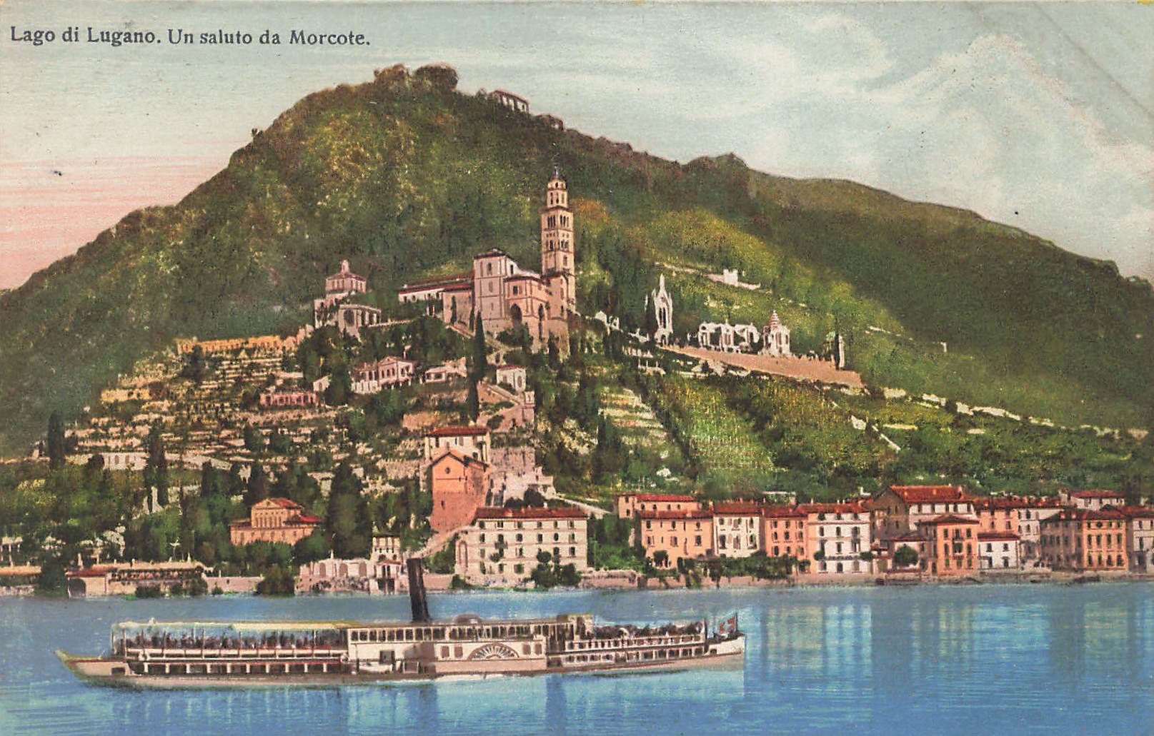 Cartoline postali: Lago Lugano battello schiff boot – Usato da Biasca venduto da Blenio71