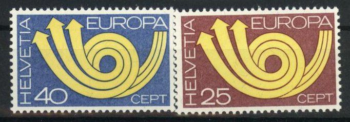 Tutti i francobolli: 1973, Europa ** (2) – Usato da Willisau venduto da Vollstempel