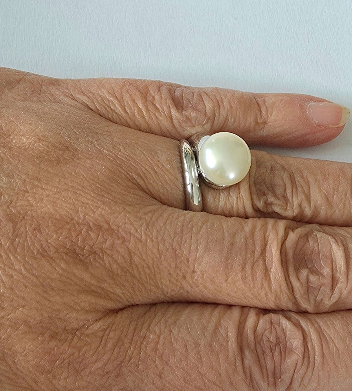 Anelli: Silberring 925 mit Echt Perlen, modern & elegant - Neu – Nuovo e nell'imballaggio originale da Uetikon am See venduto da Coralreef 8