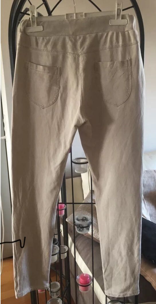 Pantaloni: Pantalon souple jogging sportswear beige étoile  sequin34/36 – Nuovo (secondo la descrizione) da Genève venduto da Libellule477 4