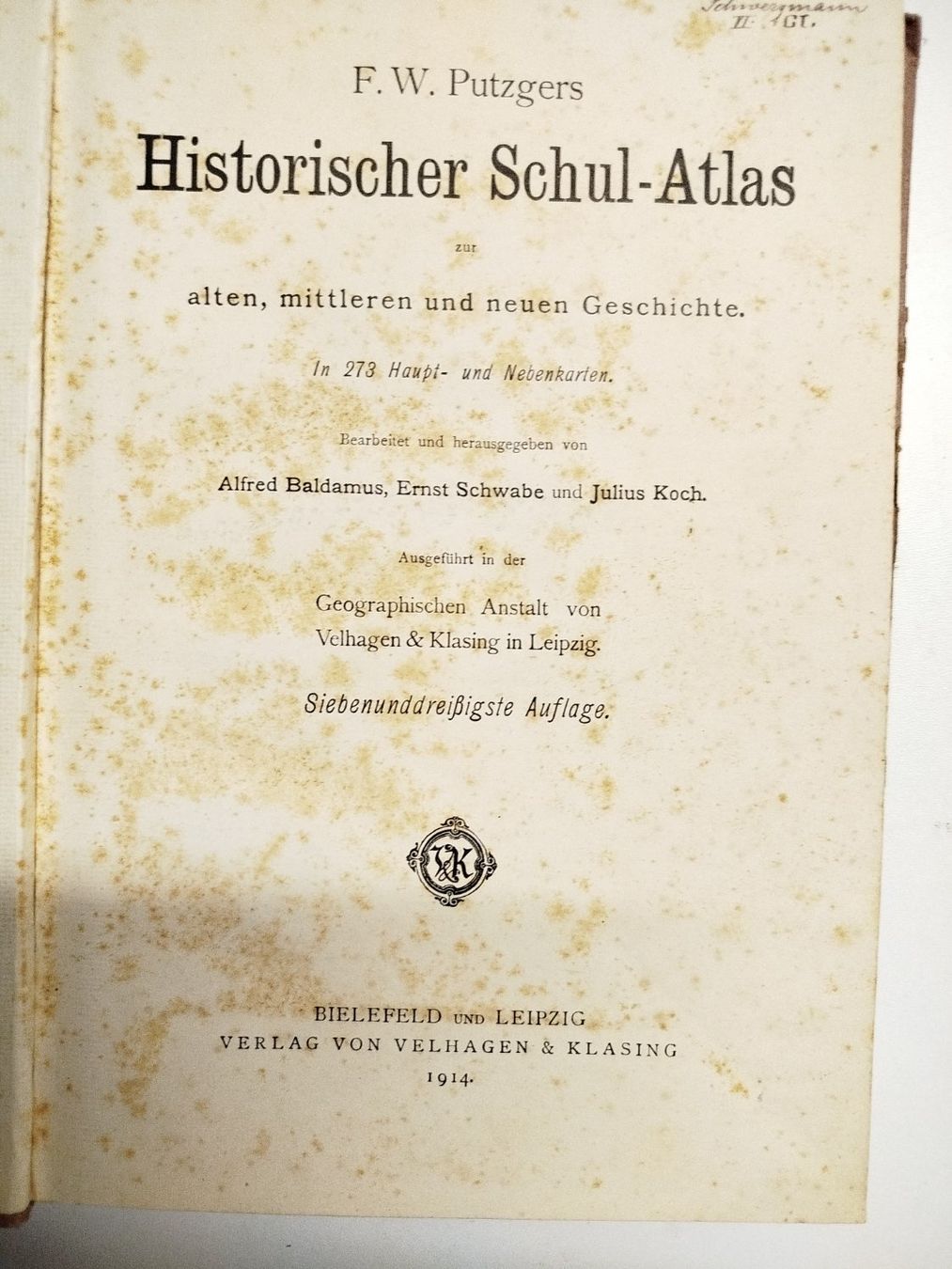 Libri: Putzgers historischer Weltatlas 1914 – Usato da Zug venduto da Robert0125 1