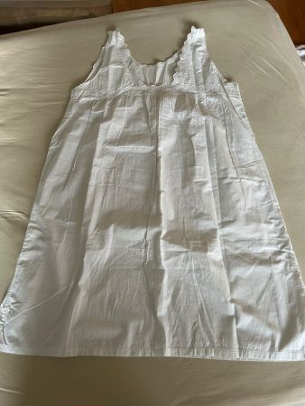 Vecchia camicia da notte in cotone bianco tg.M