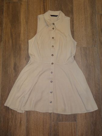 Robe beige sans manches Zara taille M