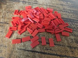 lego 3069 lot de 100 pièces Red Tile 1 x 2