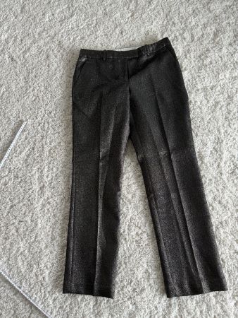 CK CALVIN KLEIN Damen Hose Schwarz mit Gold IT46 DE 42 NEU