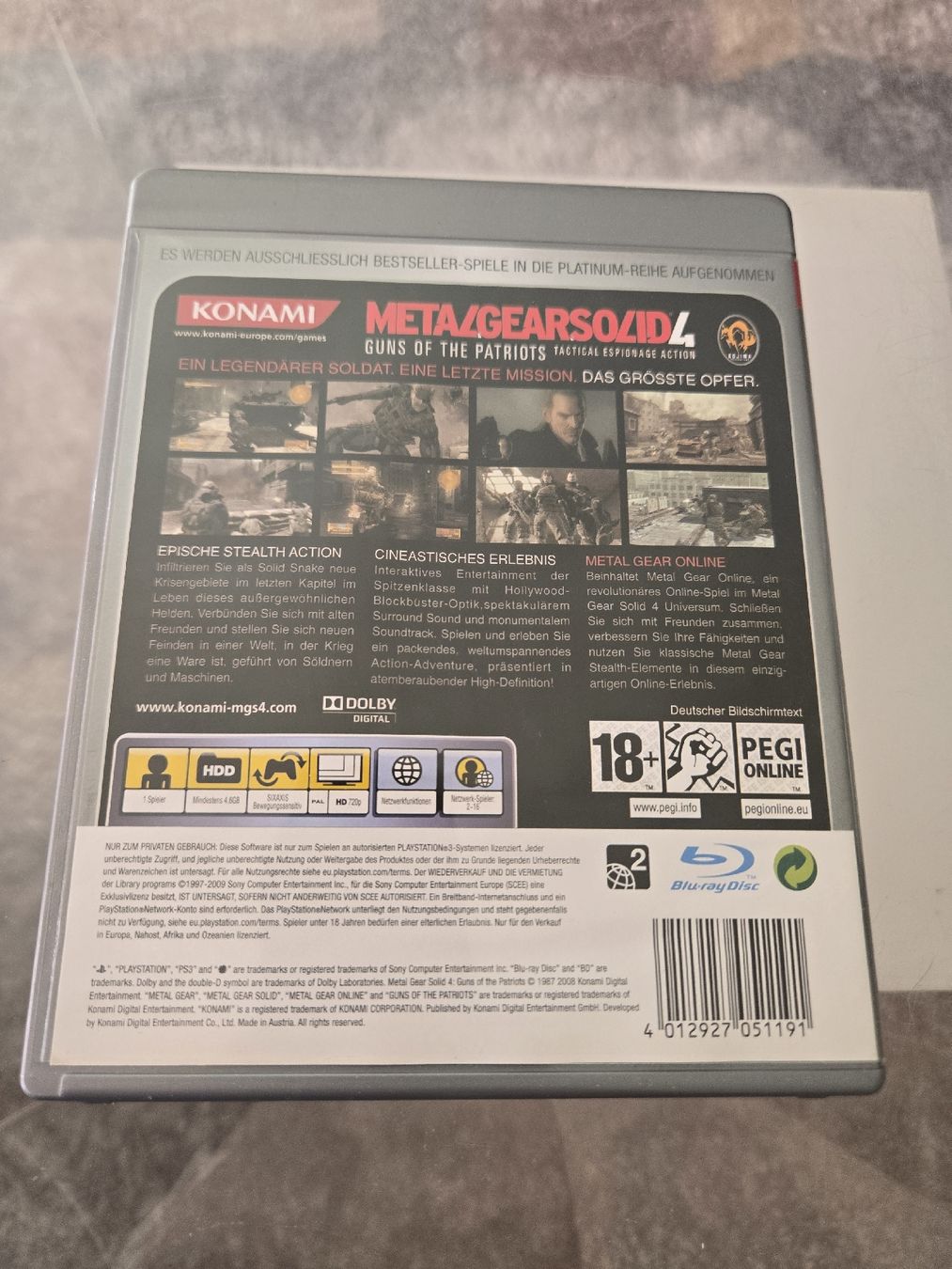 Spiele: Metal Gear Solid 4 PS3 – Gebraucht aus Bussigny von Kfdlt 1