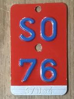 SO 76 - VELONUMMER - FAHRRADSCHILD - PLAQUE DE VELO - SO 76