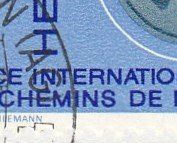 452.3. Ret. zw. CHEMINS und DE, Bogen A1111, 19. Marke, H-6