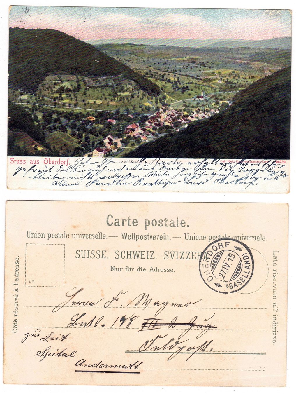 Cartoline postali: Gruss aus Oberdorf – Usato da La Tour-de-Peilz venduto da amjust