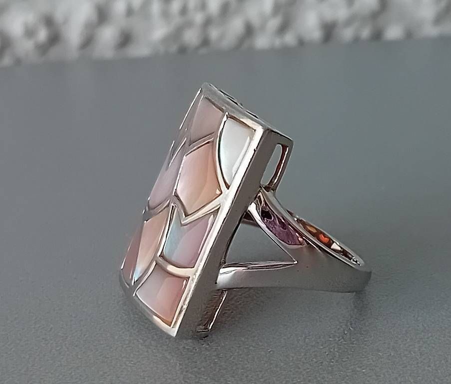 Anelli: Ring Silber rhodiniert mit Perlmutt – Usato da Stans venduto da wer_fd5f 3