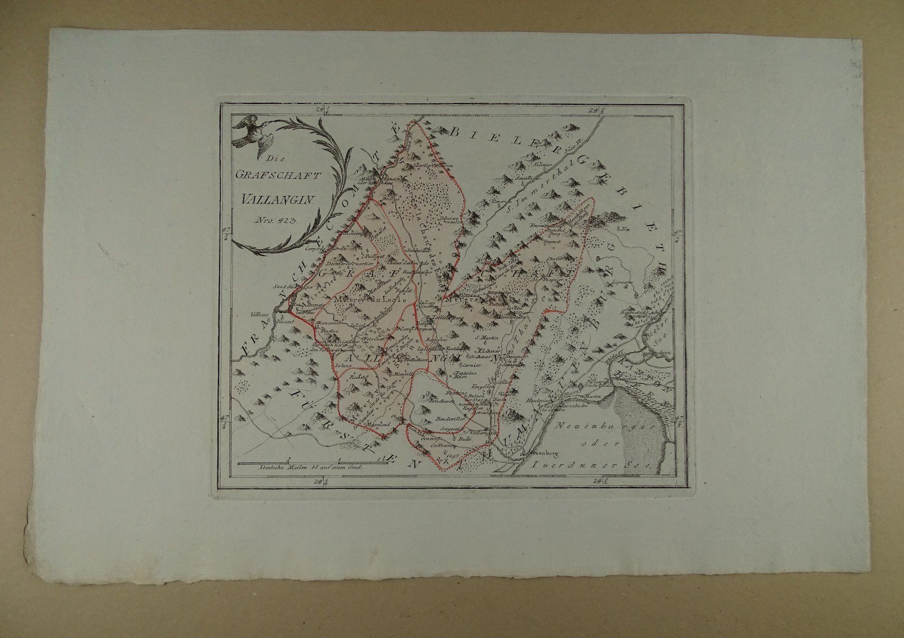 Incisioni: VALLANGIN, VALANGIN, REILLY 1791 – Usato da Grüningen venduto da Kartensammler 1