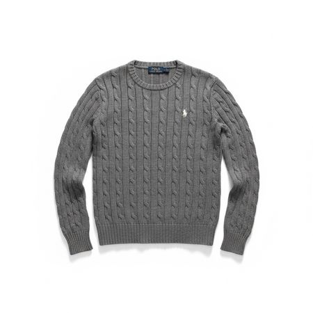 Pull torsadé Polo Ralph Lauren Gris col rond - XS #13