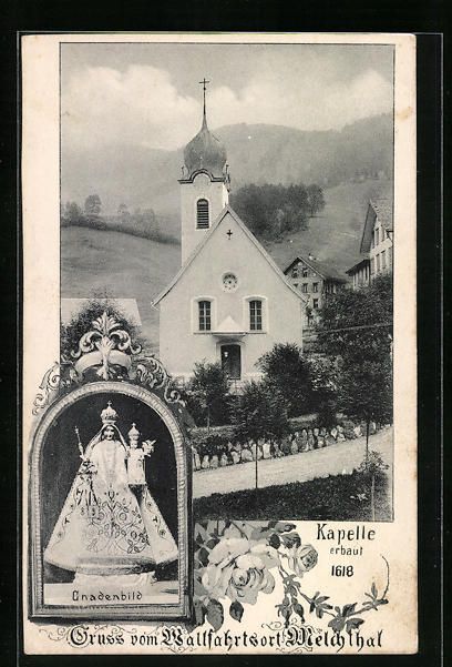 Cartes postales: AK Melchthal, Gnadenbild mit Kapelle – D'occasion à Berlin par bartko-reher