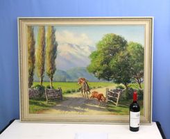 Alberto Lobos 1892-1941, grosses Gemälde, Oel auf Leinwand
