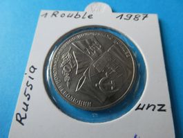 Russland 1987, 1 Rubel Sondermünze unzirkuliert