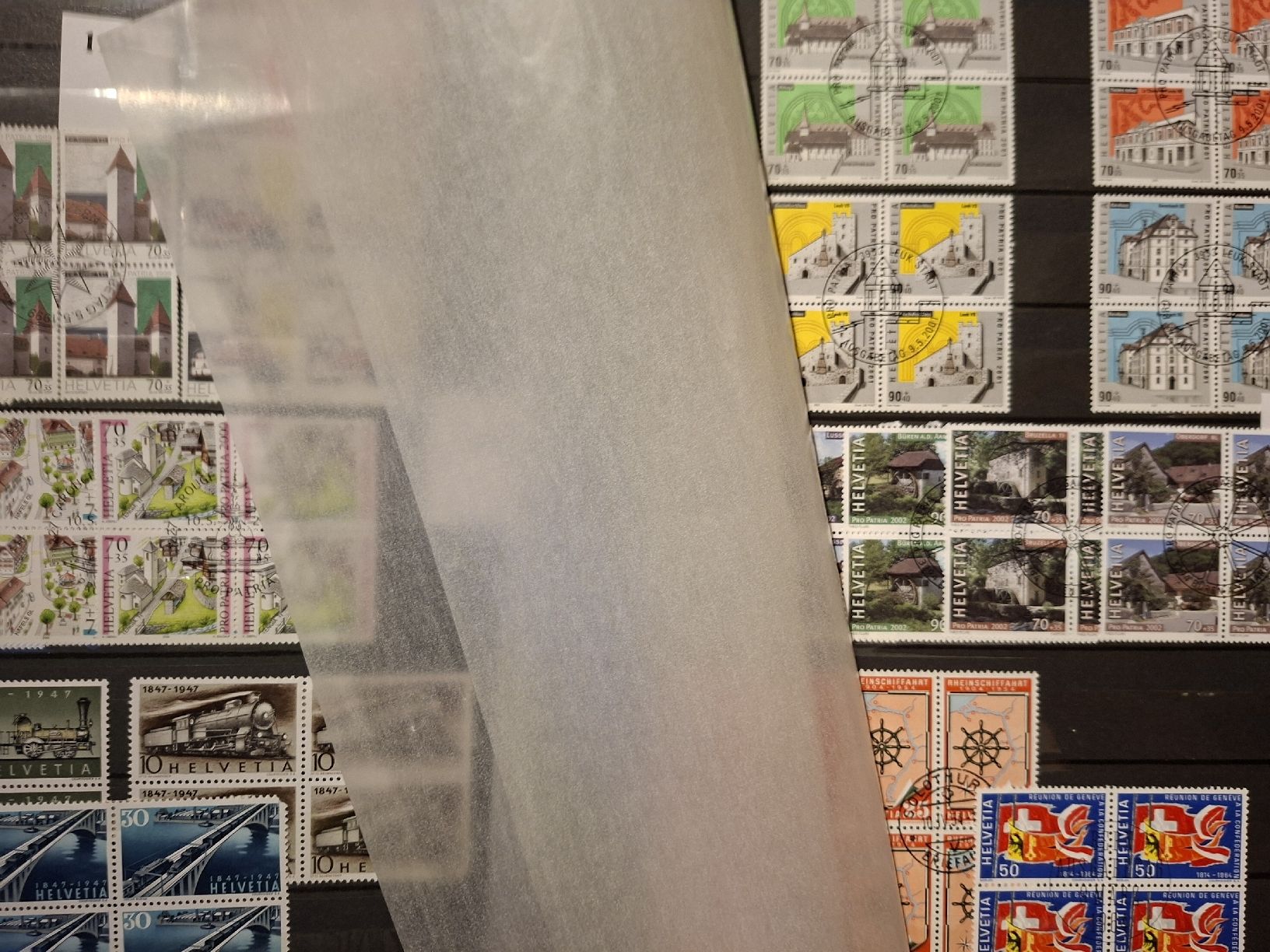 Alle Briefmarken: Sammlung 4er Blocks PP / PJ / Werbemarken – Gebraucht aus Balgach von SIMEON27 1
