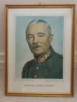 General Guisan Bild mit antikem Goldrahmen