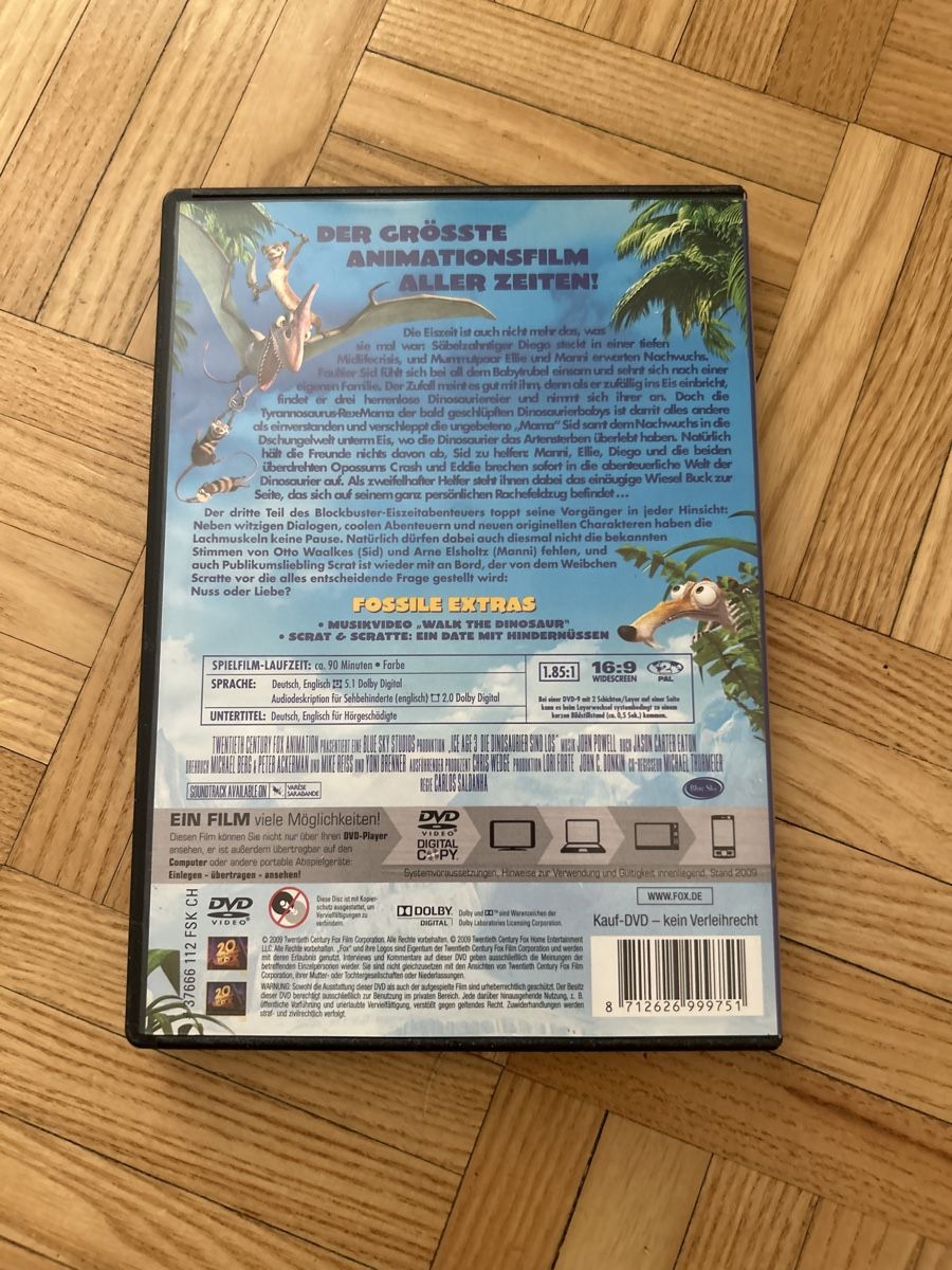 Tutti i DVDs: Ice Age 3 - Die Dinosaurier sind los – Usato da Urdorf venduto da 2msa2 1