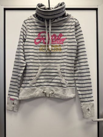 Kapuzenpullover gestreift - Retro Jeans - Gr. M