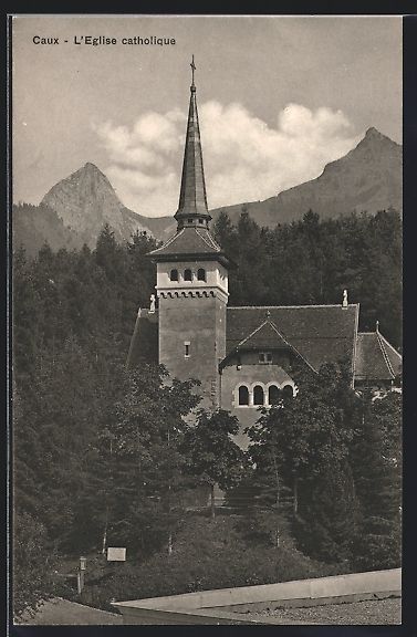 Cartoline postali: AK Caux, L'Eglise catholique – Usato da Berlin venduto da bartko-reher