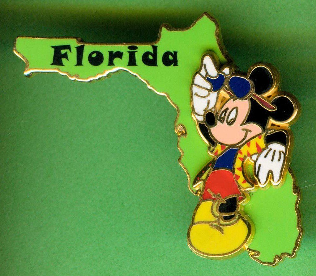 Disney Placchette & Badge: Disney   MICKEY  Staat Florida – Usato da Winterthur venduto da Sammleroase