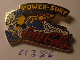 1 Coca-Cola Power Surf Pin, Cooler Sommer-Pin (U386)