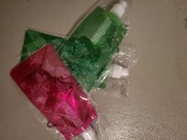 trinkflasche neu 4.7 dl faltbar mit karabinerhaken
