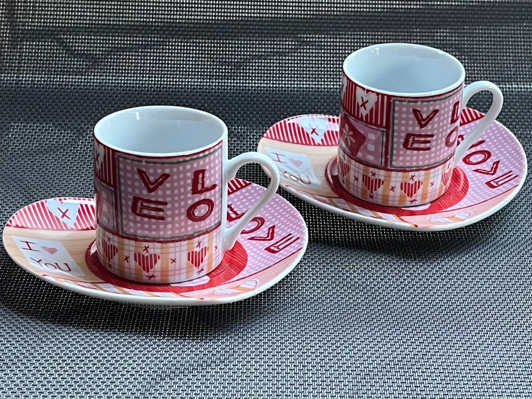 Set di piatti: 2 Espresso Tassen Set – Usato da Bauma venduto da Budgerigar