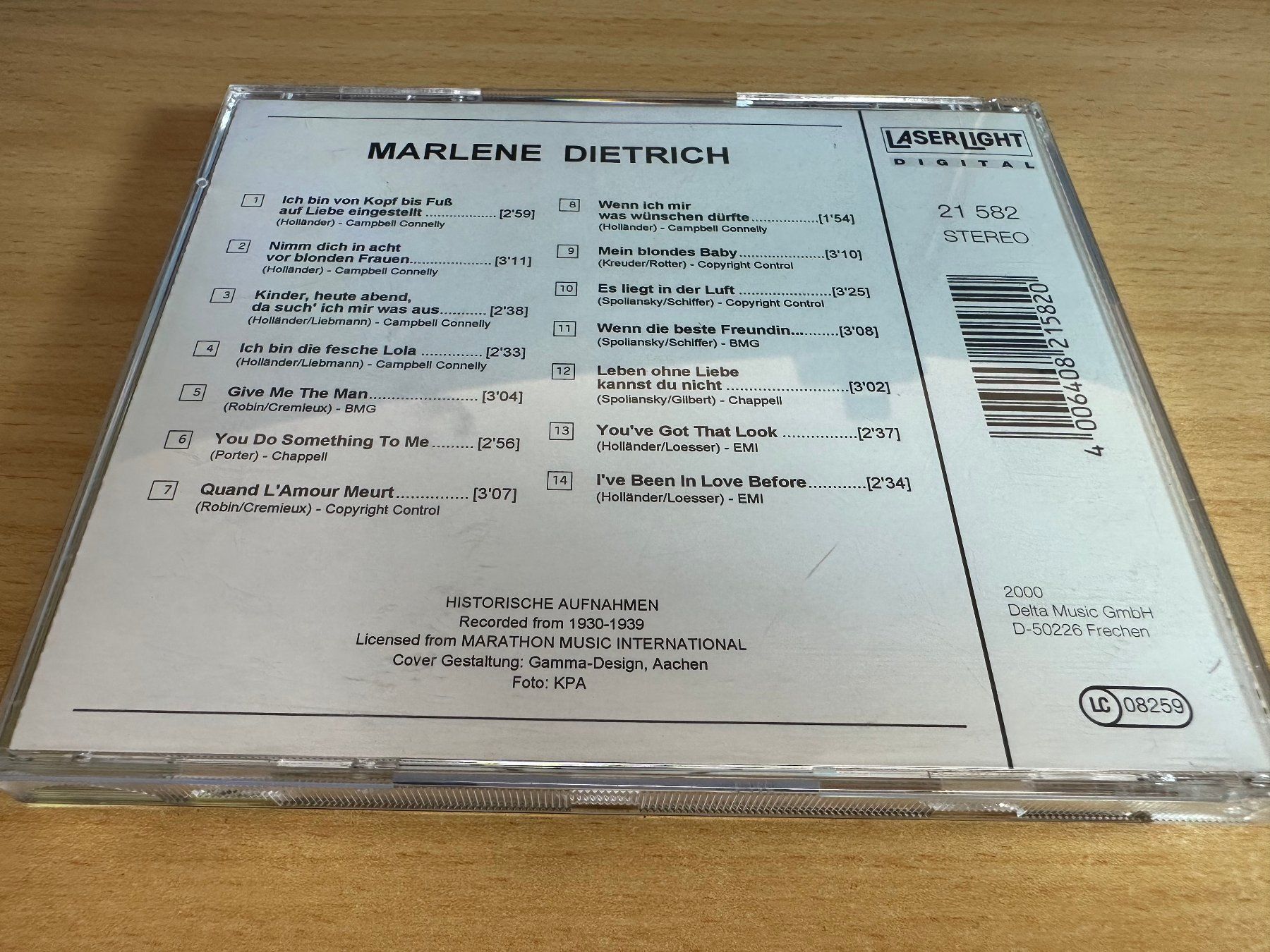 CD: Marlene Dietrich - Marlene Dietrich – Usato da Rikon im Tösstal venduto da Alpenmutz 1
