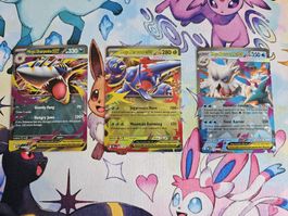 3 Ex Mega Pokémon cards in English 