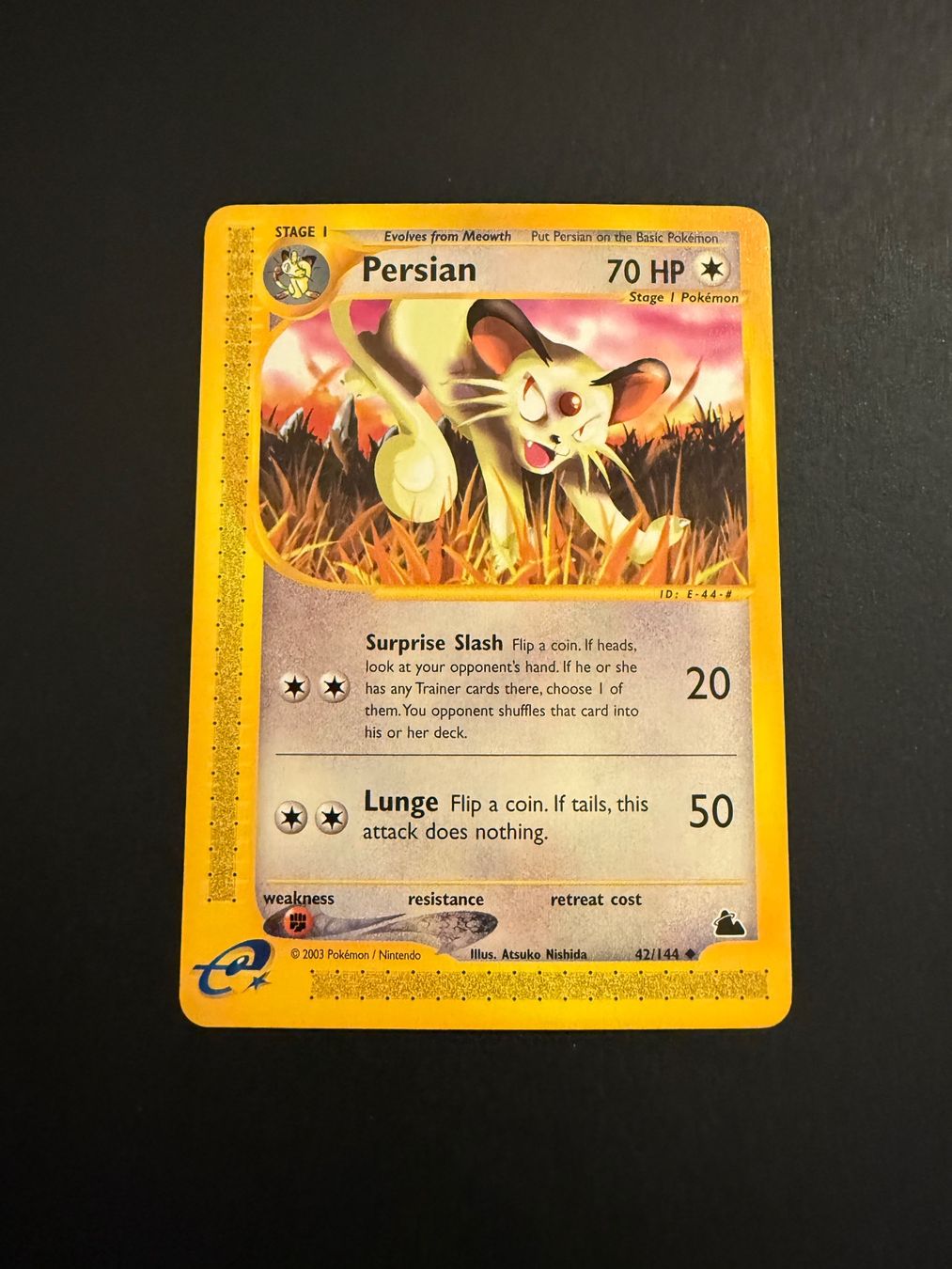 Pokémon Carte collezionabili: Persian Skyridge 42/144 – Usato da Zürich venduto da pokemon_cards